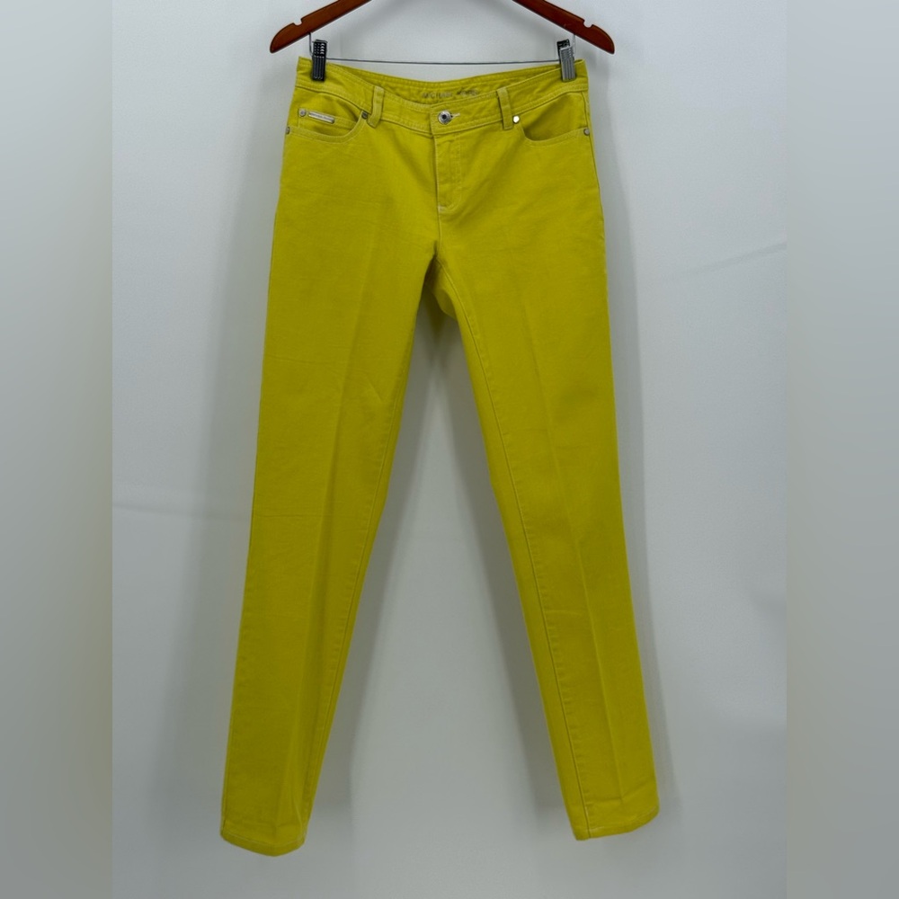 Michael Kors Yellow Low Rise Skinny Jeans Size 4